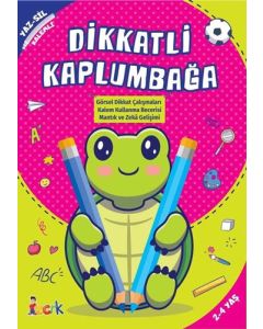 Dikkatli Kapumbağa - Yaz-Sil Kalemli (2-4 Yaş)
