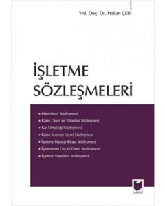 İşletme Sözleşmeleri (Ciltli)