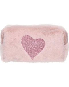 Pyrus Pembe Kalpli Desenli Peluş Kalem Kutusu
