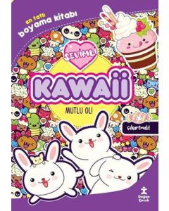 Kawaii Mutlu Ol! En Tatlı Çıkartmalı Boyama Kitabı