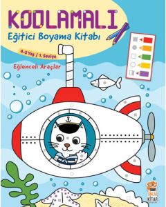 Kodlamalı Eğitici Boyama Kitabı - Eğlenceli Araçlar 