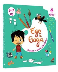 Ege ile Gaga - Boyama ve Sanat Etkinlikleri - 4 Kitap Takım