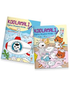 Kodlamalı Eğitici Boyama Kitabı 4-5 Yaş (2 Kitap Takım)