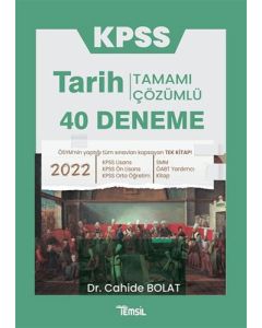 KPSS Tarih Tamamı Çözümlü 40 Deneme