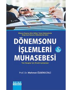 Dönemsonu İşlemleri Muhasebesi
