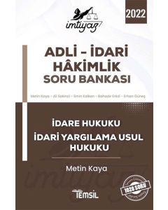 İmtiyaz Adli - İdari Hakimlik Soru Bankası - İdare Hukuku ve İdari Yargılama Usul Hukuku 