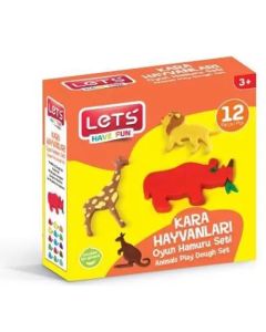Let's Oyun Hamuru Kara Hayvanları Seti 12 Parça