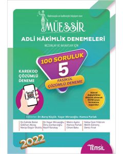 Müessir Adli Hakimlik Denemeleri - 100 Soruluk Karekod Çözümlü 5 Deneme 