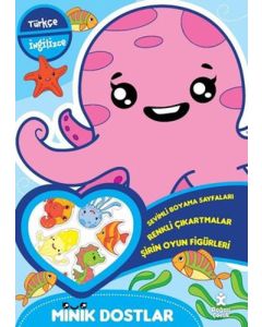 Minik Dostlar Deniz Altında Boyama Kitabı (Türkçe-İngilizce)