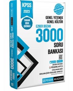2023 KPSS Genel Yetenek Genel Kültür Ezberbozan 3000 Soru Bankası