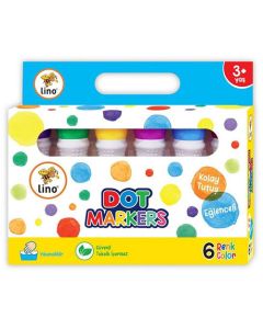 Lino Dot Markers 6' lı Yıkanabilir Boya