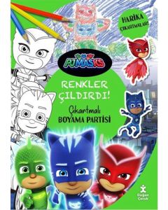 Pjmasks Renkler Çıldırdı! Çıkartmalı Boyama Partisi