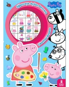 Peppa Pig - Eğlenceye Açılan Pencere Çıkartmalı Boyama Kitabı