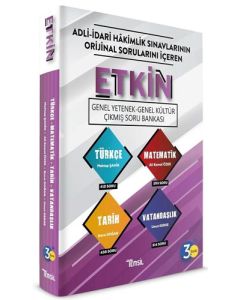 Adli İdari Hakimlik Sınavlarının Orjinal Sorularını İçeren Etkin Genel Kültür Genel Yetenek Çıkmış Soru Bankası
