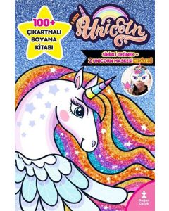 I Love Unicorn 100+ Çıkartmalı Boyama Kitabı