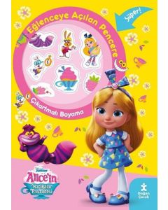 Disney Alice'in Harikalar Pastanesi - Eğlenceye Açılan Pencere-Çıkartmalı Boyama Kitabı