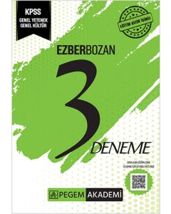 Pegem Yayınları 2023 KPSS Genel Yetenek Genel Kültür Ezberbozan 3 Deneme - Çözümlü