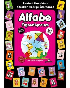 Stickerlı 3+4 Yaş Alfabe Öğreniyorum