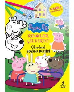 Renkler Çıldırdı - Peppa Pig Çıkartmalı Boyama Partisi