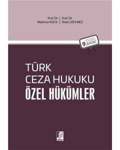 Türk Ceza Hukuku Özel Hükümler (Ciltli)