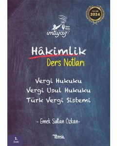 İmtiyaz Hakimlik Vergi Hukuku - Vergi Usul Hukuku - Türk Vergi Sistemi Ders Notları