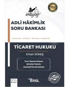 İmtiyaz Adli Hakimlik Soru Bankası - Ticaret Hukuku