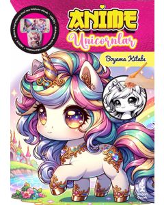 Anime Unicornlar Boyama Kitabı