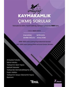 İmtiyaz Kaymakamlık Çıkmış Sorular