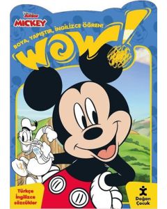 Wow! Disney Junior Mickey Boyama Kitabı - Boya Yapıştır İngilizce Öğren