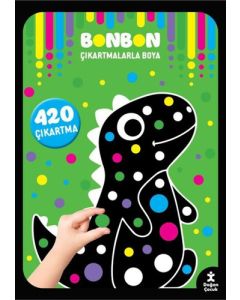 Dinozorlar - Bonbon Çıkartmalarla Boya - 420 Çıkartma