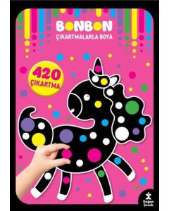 Unicorn - Bonbon Çıkartmalarla Boya - 420 Çıkartma