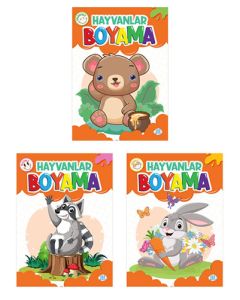 Hayvanlar Boyama Seti (3 Kitap Takım)