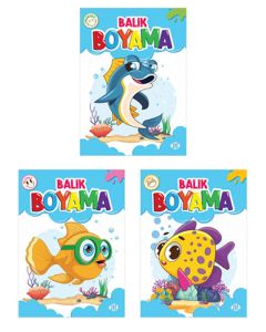 Balık Boyama Seti (3 Kitap Takım)