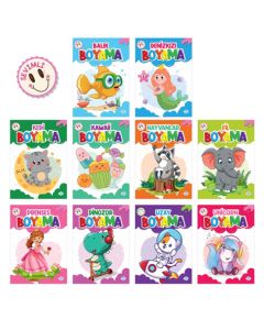 Sevimli Boyama Seti - 10 Kitap Takım
