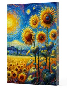 Van Gogh 4 Ayçiçekleri - Çizgili Defter