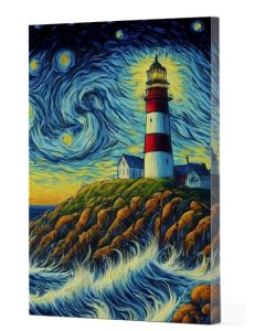 Van Gogh 8 Deniz Feneri - Çizgili Defter