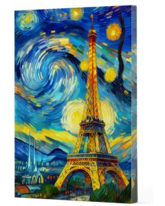 Van Gogh 9 Eyfel Kulesi  - Çizgili Defter