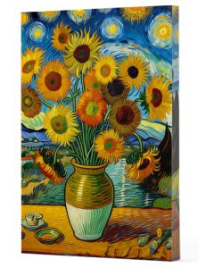 Van Gogh 10 Ayçiçekleri - Çizgili Defter