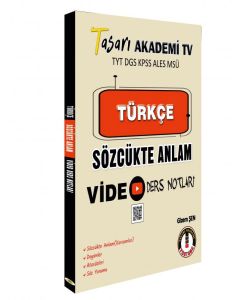 TYT DGS KPSS ALESS MSÜ Türkçe Sözlükte Anlam Ders Notları
