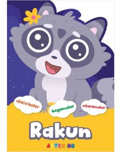 Rakun - Şekilli Hayvanlar Serisi - Aktiviteler Boyamalar Çıkartmalar