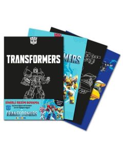 Transformers Sihirli Resim Boyama - Ahşap Kalem Hediyeli