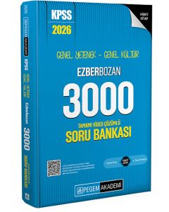 2026 KPSS Genel Yetenek Genel Kültür Ezberbozan 3000 Tamamı Video Çözümlü Soru Bankası
