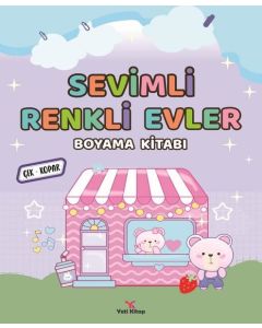 Sevimli Renkli Evler Boyama Kitabı
