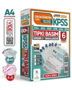 2026 KPSS Ortaöğretim-Lise ÖSYM Çıkmış Soru Tıpkı Basım 6lı Deneme Paketi TG Dijital Çözümlü