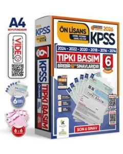 2026 KPSS Ön Lisans ÖSYM Çıkmış Soru Tıpkı Basım 6lı Deneme Paketi Türkiye Geneli Dijital Çözümlü