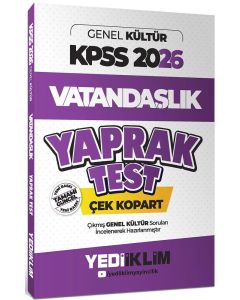 2026 KPSS Genel Kültür Vatandaşlık Çek Kopart Yaprak Test