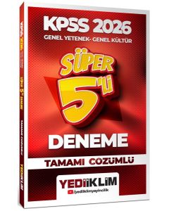 2026 KPSS Genel Yetenek Genel Kültür Tamamı Çözümlü Süper 5'li Deneme