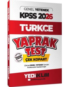2026 KPSS Genel Yetenek Türkçe Çek Kopart Yaprak Test