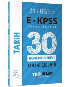 2026 E-KPSS Tüm Adaylar İçin Genel Kültür Tarih Tamamı Çözümlü 30 Deneme Sınavı