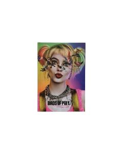 Harley Quinn Birds Sert Kapak Çizgili Defter